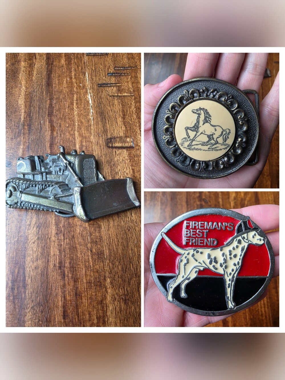 3 Vintage Belt Buckles